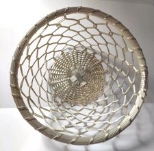 Tigela cesta de frutas vintage da década de 1970 tecido fio de alumínio 4,5 pol. de altura 10 pol. de diâmetro comprar usado  Enviando para Brazil
