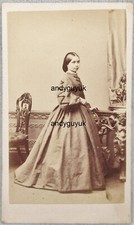 CDV BRIGHTON LADY HAWKINS REDE DE CABELO CADEIRA FIGURA DE BRONZE VESTIDO FOTO DA MODA comprar usado  Enviando para Brazil