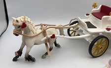 Schleich CARRUAGEM DE CASAMENTO com CAVALO BRANCO carrinho coberto conjunto branco, usado comprar usado  Enviando para Brazil