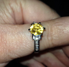 Silver canary diamond for sale  HINCKLEY