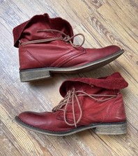 Stiefelette leder rot gebraucht kaufen  Hermsdorf