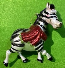 Glass zebra christmas for sale  Myersville