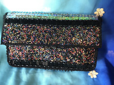 Unusual black beaded for sale  CAERPHILLY