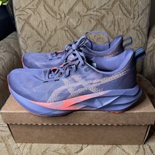Usado, Tênis masculino ASICS Novablast 5 roxo acinzentado recife de coral tamanho 9 comprar usado  Enviando para Brazil