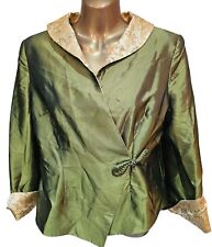 Satin brocade green for sale  ORPINGTON