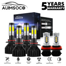 Farol de LED feixe alto baixo + lâmpadas de neblina para Toyota Corolla 2009-2013 6000K comprar usado  Enviando para Brazil