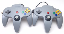 Controle USB Nintendo N64 para Windows/mac/linux gamepad cinza lote 2, usado comprar usado  Enviando para Brazil