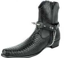 Bota de couro Long Spike estilo anos 70 motociclistas ocidentais punk gótico  comprar usado  Enviando para Brazil