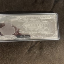 4 Oz. Barra de Prata - 1890 Grande Melancia $1000 Nota do Tesouro 0,999 multa comprar usado  Enviando para Brazil