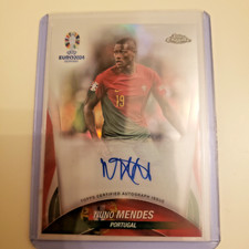 2024 Topps Chrome Nuno Mendes Portugal Euro 2024 Auto PSG comprar usado  Enviando para Brazil