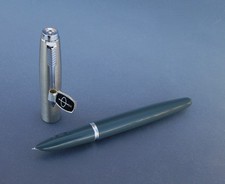 Caneta-tinteiro 1960 PARKER 21 em cinza marinho com extra fina nova na caixa - NUNCA USADA N.O.S. comprar usado  Enviando para Brazil