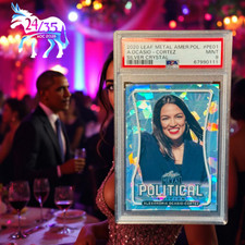 2020 LEAF ALEXANDRIA OCASIO-CORTEZ GELO RACHADO 24/35 PSA 9 DECISÃO 2028! comprar usado  Enviando para Brazil