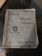 Vintage spares list for sale  WOLVERHAMPTON