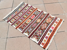 Tapete turco vintage 26"" x 41"" tapete nômade bordado área tecida lã kilim comprar usado  Enviando para Brazil