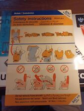 Safety card british for sale  HAYWARDS HEATH