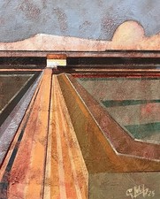 Original cubist landscape. for sale  CHICHESTER