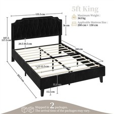 King upholstered bed for sale  IPSWICH