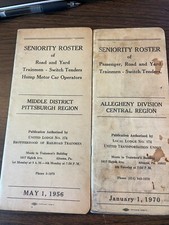 Prr seniority roster for sale  Mechanicsburg