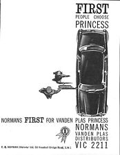 1963 advert vanden for sale  SIDCUP