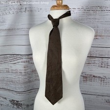Antigo. Gravata de seda estampada marrom Dries Van Noten - Tamanho 55 pol. comprar usado  Enviando para Brazil