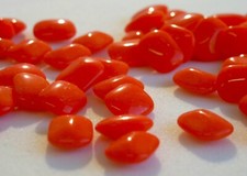 72 Vintage Vidro Leitoso Strass Octógono Coral Laranja Cúpula Alemanha 8x6mm J6-1B comprar usado  Enviando para Brazil