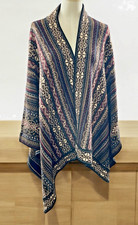 Poncho feminino Invisible World 100% alpaca feito à mão xale ruana novo sem etiquetas comprar usado  Enviando para Brazil