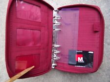 Fichário planejador notebook 6 anéis recarregável vermelho com zíper bolso zíper 8 x 5,5 comprar usado  Enviando para Brazil