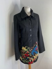 Desigual embroidered coat for sale  LYNDHURST
