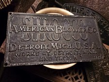 Ventilador centrífugo antigo de placa de identificação da American Blower Company da década de 1910 comprar usado Ventilador centrífugo antigo de placa de identificação da American Blower Company da década de 1910 comprar usado  Enviando para Brazil