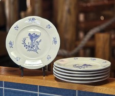 Juego de 6 platos vintage Blue Bonnett de Rogers 8 1/4" descontinuados segunda mano  Embacar hacia Mexico