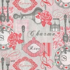 Serviettes papier roses d'occasion  Eu