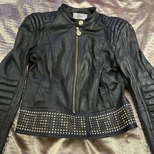 Versace leather jacket for sale  UPMINSTER