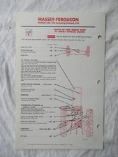 Cartão de dados 1976 Massey Ferguson MF 230 235 245 gráfico de serviço de lubrificação de trator comprar usado  Enviando para Brazil