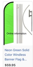 Piece windless banner for sale  Flint