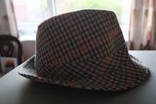 Tweed fedora trilby for sale  SHEFFIELD