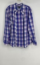 Camisa masculina Banana Republic azul roxa xadrez algodão manga longa abotoada tamanho G comprar usado Camisa masculina Banana Republic azul roxa xadrez algodão manga longa abotoada tamanho G comprar usado  Enviando para Brazil