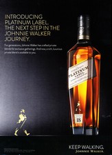 Usado, JOHNNIE WALKER WHISKY AD #35 RARO 2013 INTRODUZINDO ETIQUETA DE PLATINA comprar usado  Enviando para Brazil