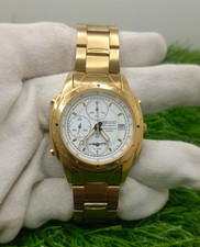 Usado, Relógio masculino Seiko cronógrafo 5 botões alarme quartzo 7T32 mostrador branco Japão comprar usado  Enviando para Brazil