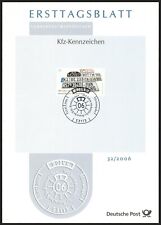 Ersttagsblatt etb 2006 gebraucht kaufen  Jena