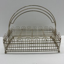 Cerca de jardim vintage MCM metal 8 copos copo copo bebida caddy rack sacola transportadora, usado comprar usado  Enviando para Brazil