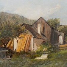 Wassermühle landschaft öl gebraucht kaufen  Berlin