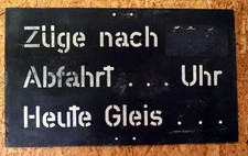 Holztafel abfahrttafel züge gebraucht kaufen  Dingelstädt