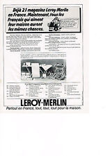 Usado, PUBLICITE  1978   LEROY MERLIN    on y troute de tout bricolage gros oeuvre comprar usado  Enviando para Brazil
