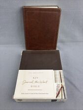 KJV, Journal the Word Bible, Bonded Leather, Brown, Red Letter Edition W Box comprar usado  Enviando para Brazil