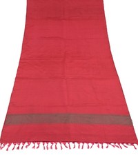 Tela artesanal de seda pura multiusos chatarra remanente de sari granate de colección Sushila segunda mano  Embacar hacia Mexico