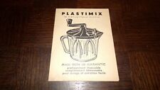 Plastimix recipe brochure d'occasion  Expédié en Belgium