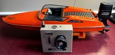 Robbe Princess barco de controle remoto com motor de popa elétrico Robbe Roqua raro vintage, usado comprar usado  Enviando para Brazil