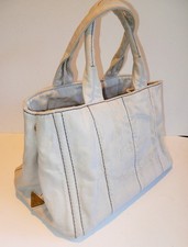 VINTAGE PRADA BOLSA TOTE/LOGOTIPO CANAPA FEMININA DE LONA TEXTURIZADA - ITÁLIA - MUITO RARA - DESGASTE comprar usado VINTAGE PRADA BOLSA TOTE/LOGOTIPO CANAPA FEMININA DE LONA TEXTURIZADA - ITÁLIA - MUITO RARA - DESGASTE comprar usado  Enviando para Brazil