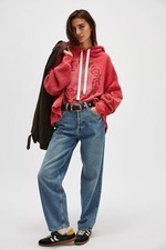Moletom com capuz Free People Friendship estampa rosa tamanho grande L 281525 comprar usado  Enviando para Brazil