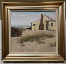 Pintura original MARK MEUNIER 'Vista para o Mar' CABO BACALHAU casa de praia REALISMO comprar usado  Enviando para Brazil